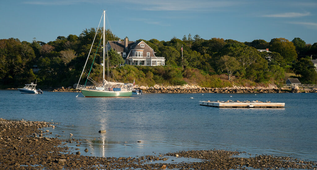 Low tide at Quissett harbor near Falmouth MA